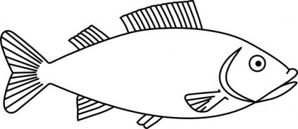 Simple Fish Outline Images Clipart Clipart