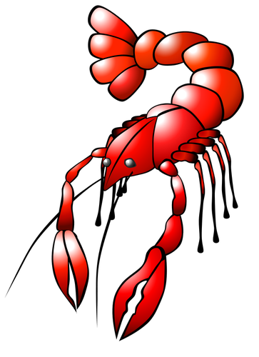Red Crawfish Clipart