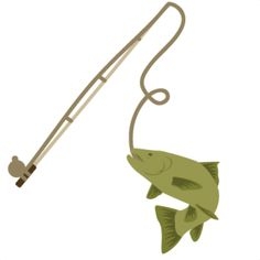 Fishing Pole With Fish Hd Image Clipart