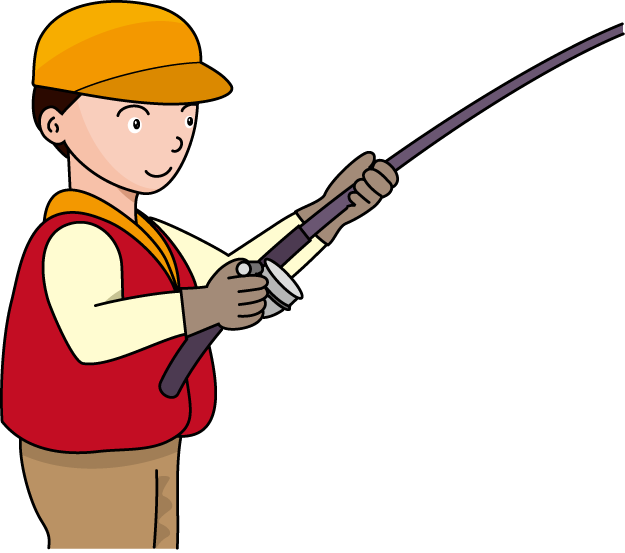 Fishing Pole Fishing Rod And Reel Kid Clipart