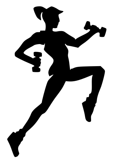 Fitness Girl Silhouette Kid Hd Image Clipart