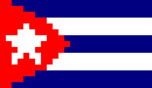 Cuban Flag In Pixels Clipart