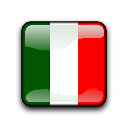 Italy Flag Button Clipart