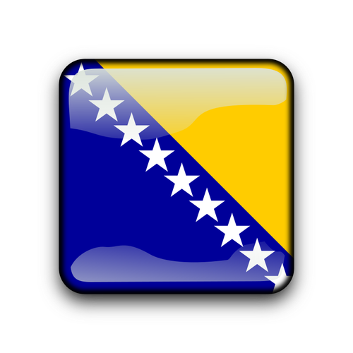 Bosnia And Herzegovina Flag Button Clipart