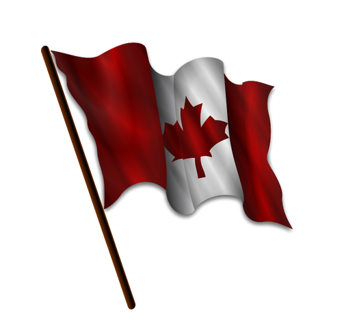 Waving Canadian Flag Clipart