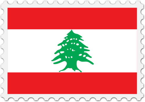 Lebanon Flag Stamp Clipart