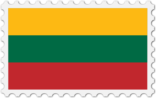 Lithuania Flag Stamp Clipart