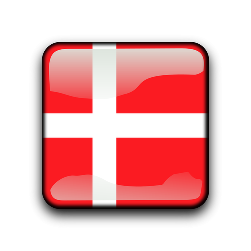 Denmark Flag Inside Glossy Label Clipart