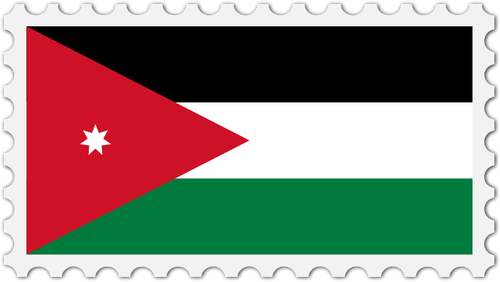 Jordan Flag Stamp Clipart
