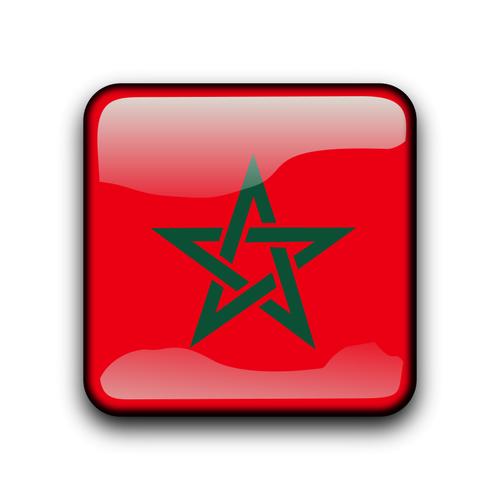 Morocco Flag Button Clipart