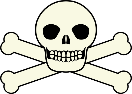 Traditional Pirates Flag Skull Clipart