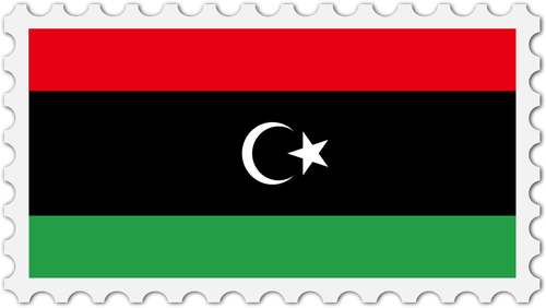 Libya Flag Stamp Clipart