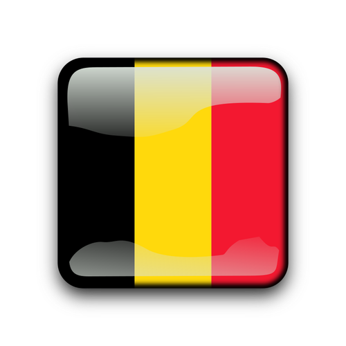 Belgium Flag Button Clipart