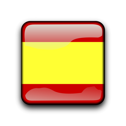 Glossy Button With Spanish Flag Clipart
