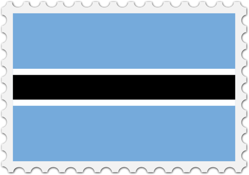 Botswana Flag Stamp Clipart