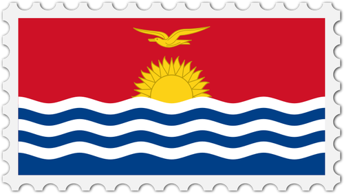 Kiribati Flag Stamp Clipart