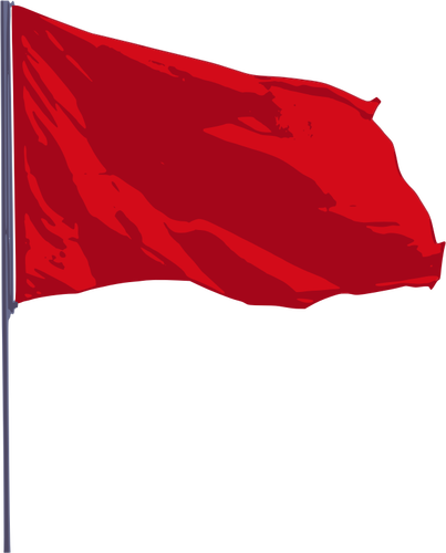 Wavy Red Flag Clipart
