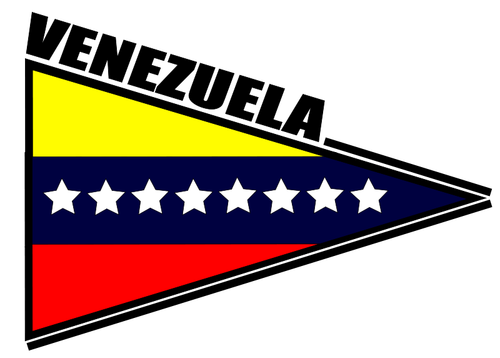 Venezuelan Flag Triangular Sticker Clipart