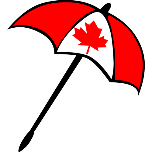 Canadian Flag Umbrella Clipart