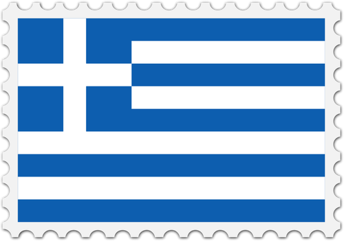Greece Flag Stamp Clipart