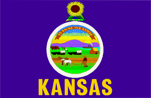 Of Flag Of Kansas Clipart