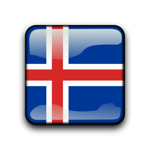 Iceland Flag Button Clipart