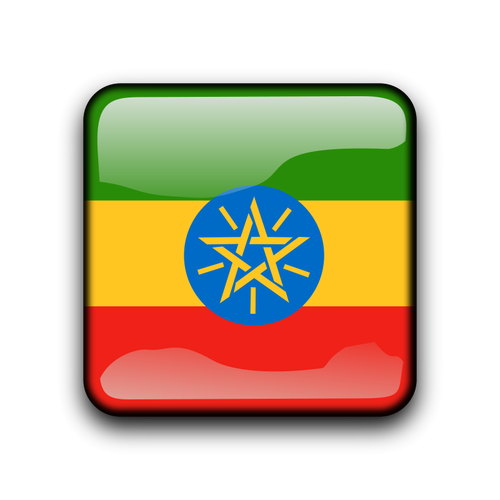 Ethiopian Flag Button Clipart