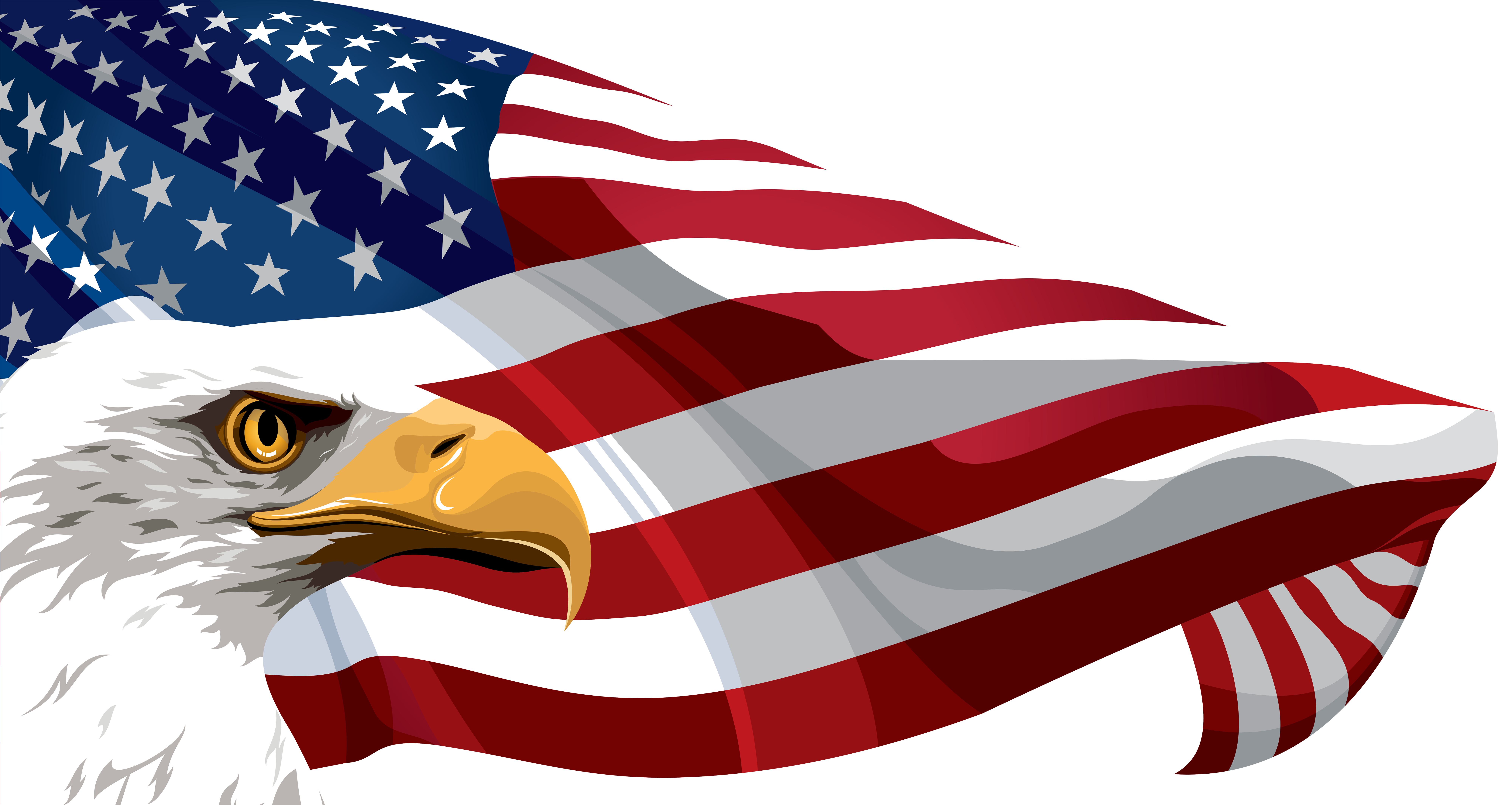 And Eagle United Of American States Flag Clipart