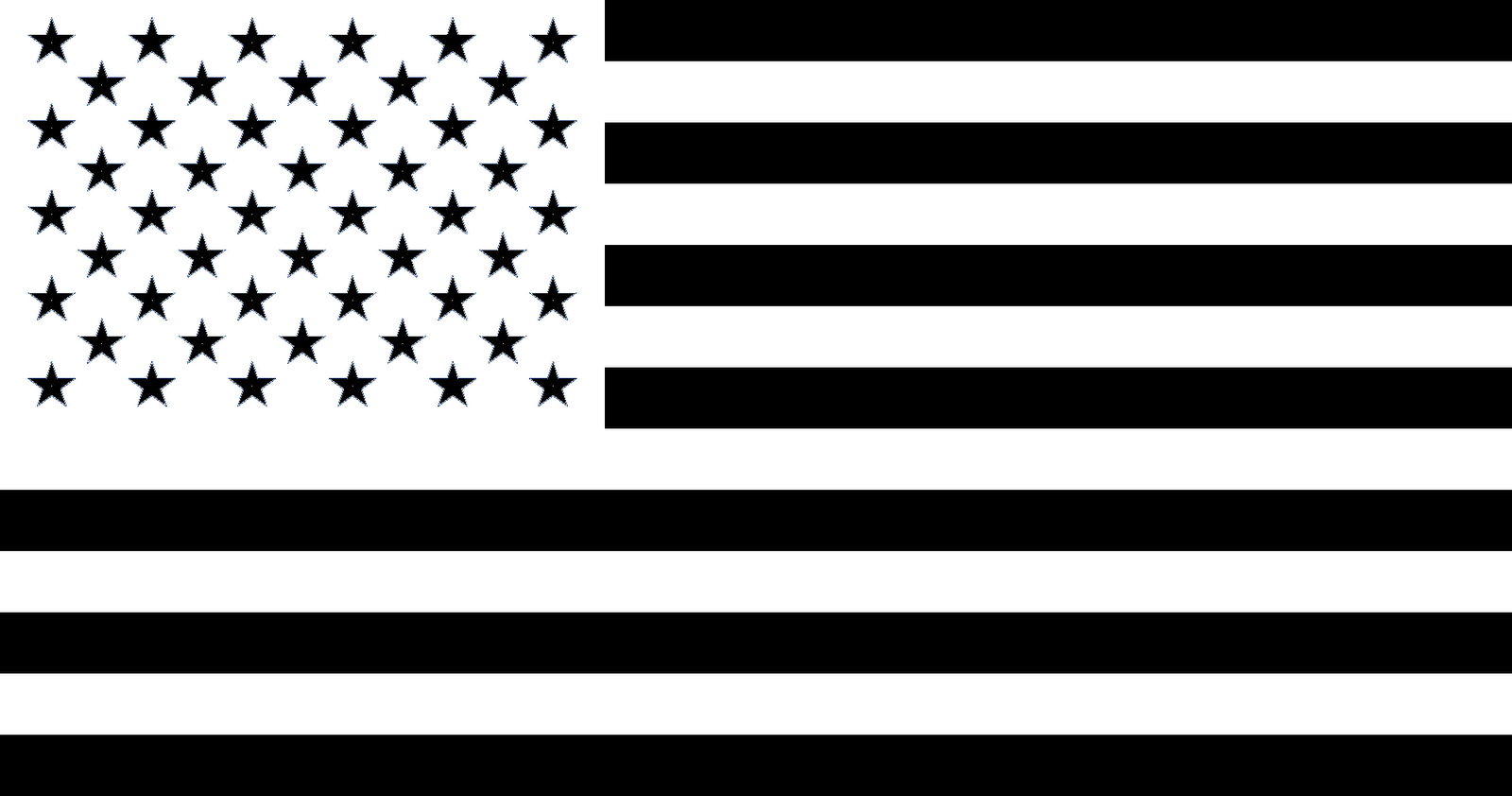 United Of American States Flag Black The Clipart