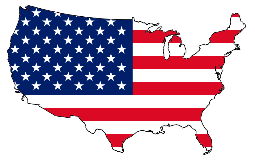 Map United Usa Of States Flag Thirteen Clipart