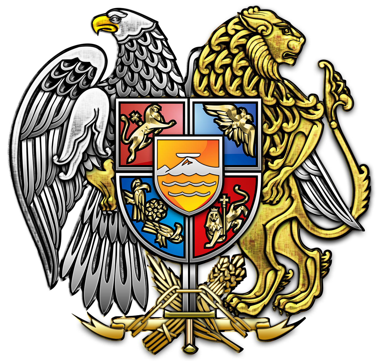 Gerb Usa Coat Arms Flag Republic Armenia Clipart