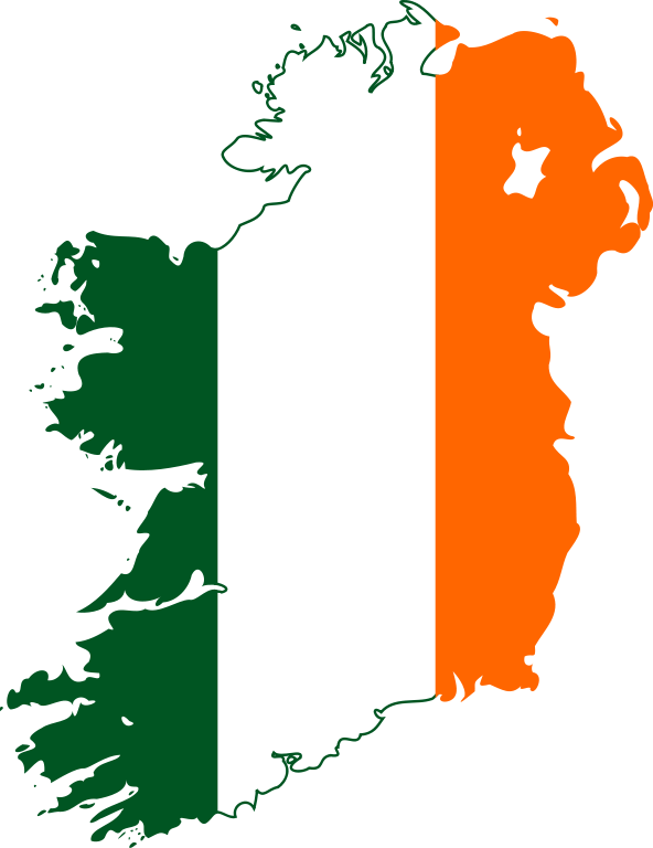 Map Irish Of National Flag Ireland Clipart