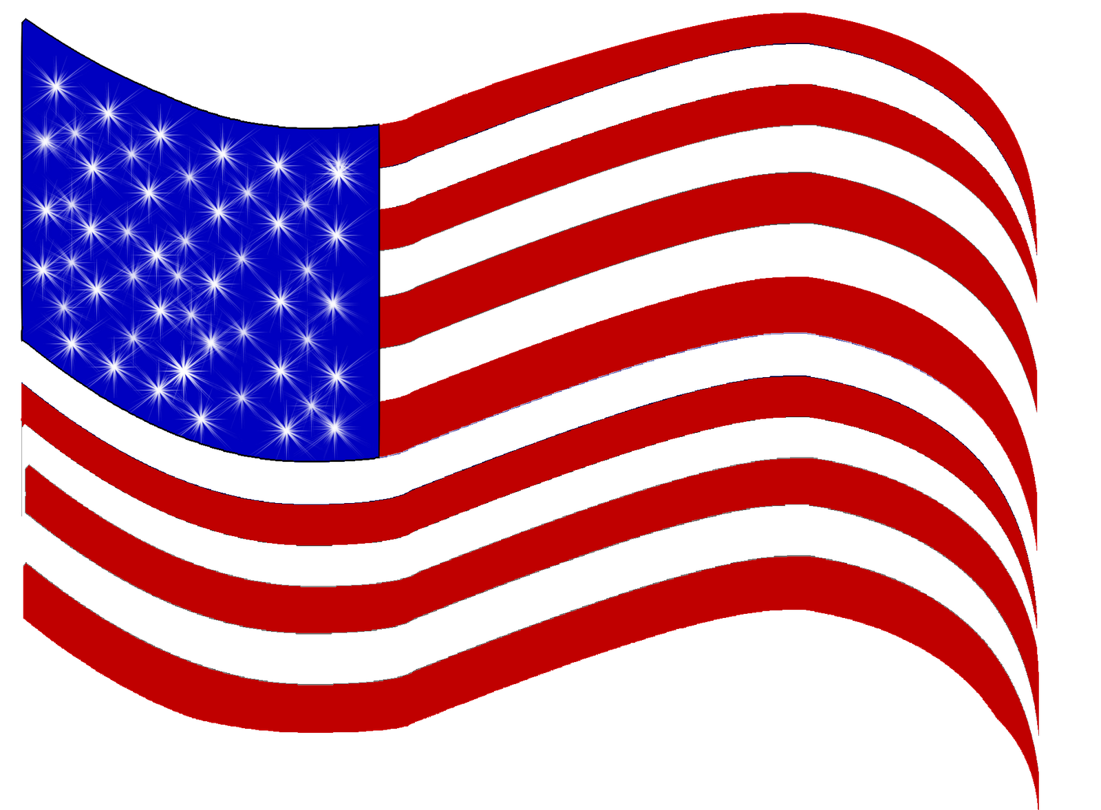 United Of American States Flag The Clipart