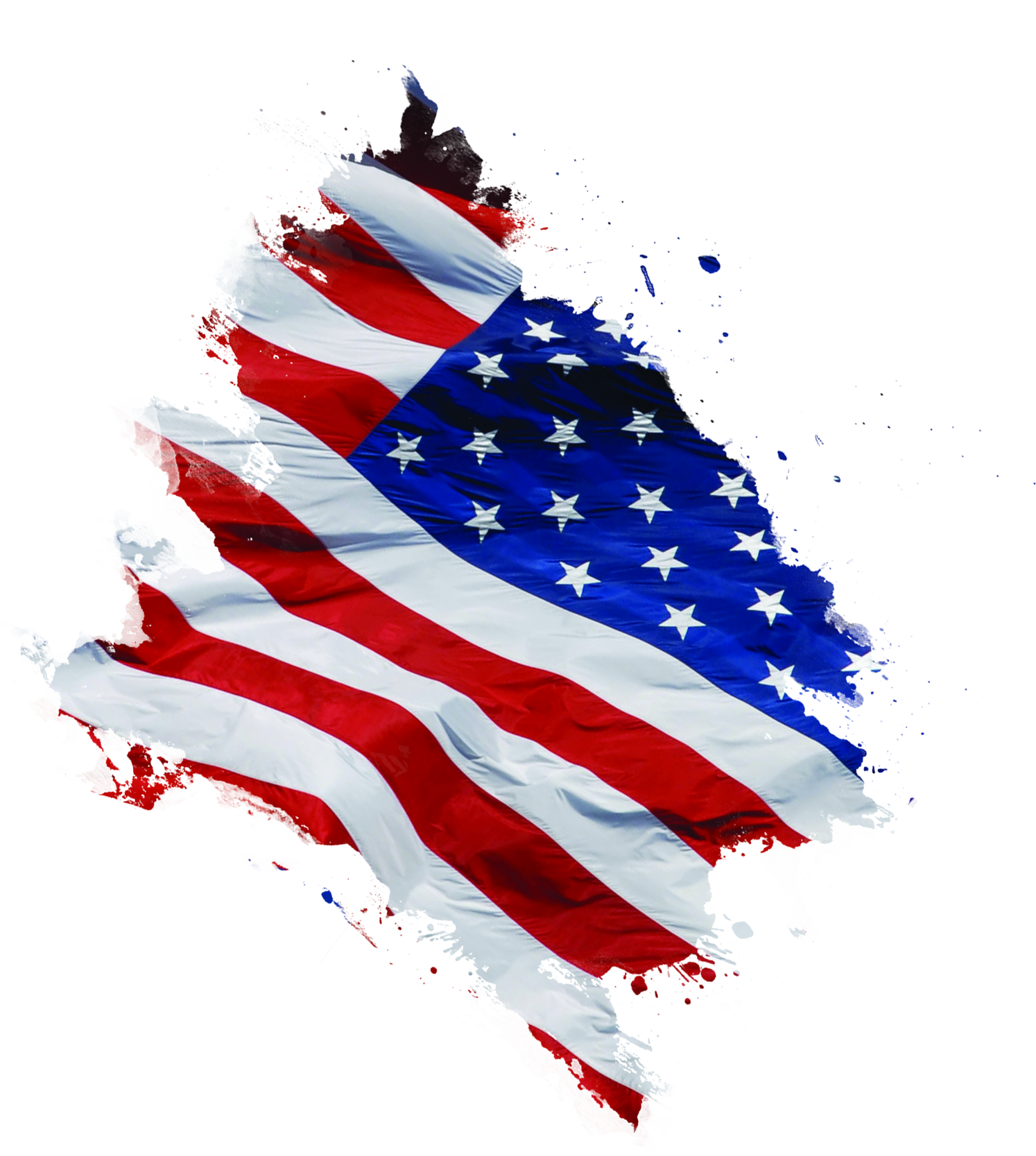 United Of American States Celebrating Flag Poster Clipart