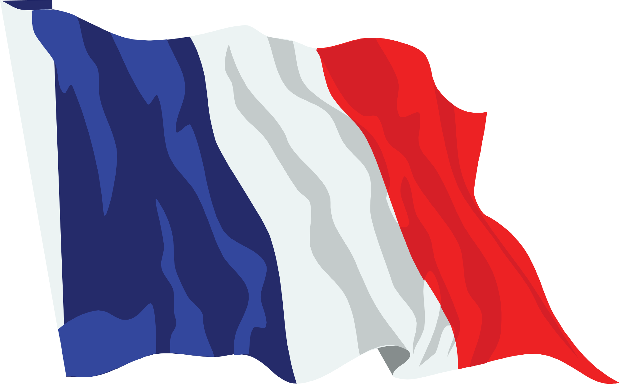Great Revolution Of French France Flag Storming Clipart