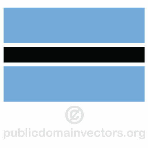 Botswana Flag Clipart