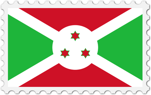Burundi Flag Stamp Clipart