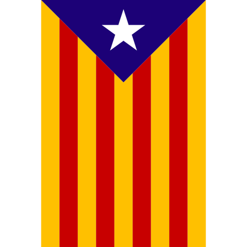 Catalan Independence Flag Vertical Clipart