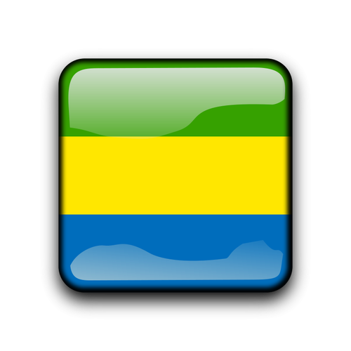 Country Flag Button For Gabon Clipart