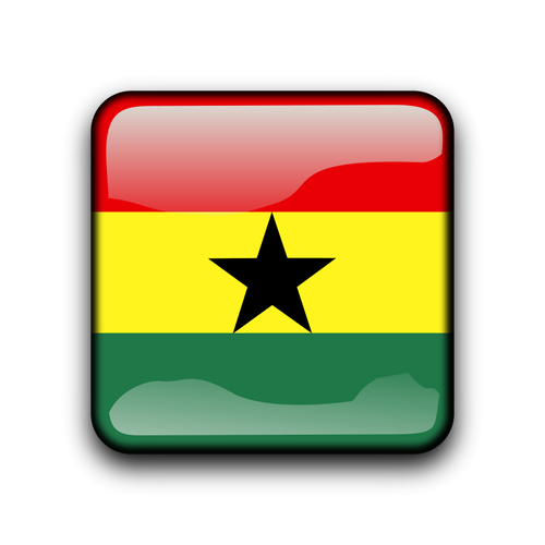 Ghana Country Flag Button Clipart