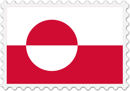 Greenland Flag Stamp Clipart