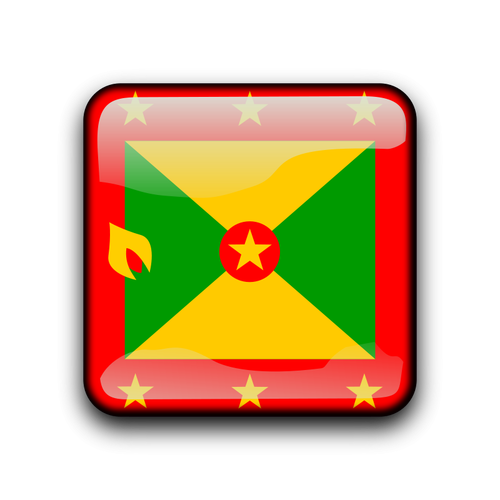Grenada Flag Button Clipart