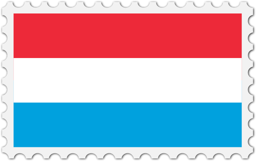 Luxembourg Flag Stamp Clipart