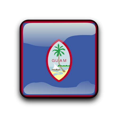 Guam Flag Button Clipart