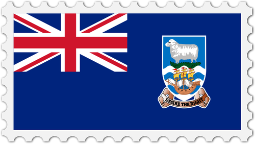 Falkland Islands Flag Stamp Clipart
