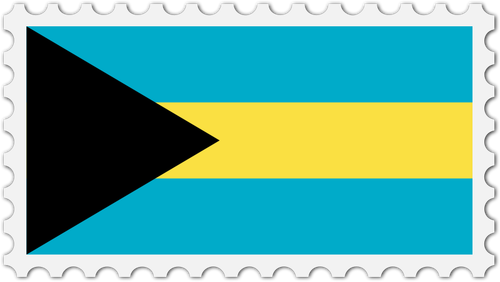 Bahamas Flag Stamp Clipart