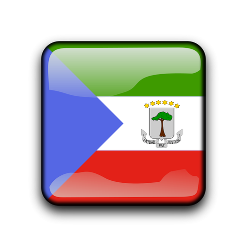 Equatorial Guinea Flag Button Clipart