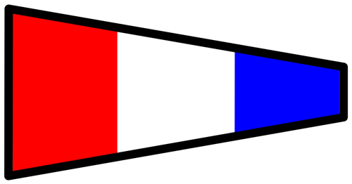 Three-Colored Signal Flag Clipart