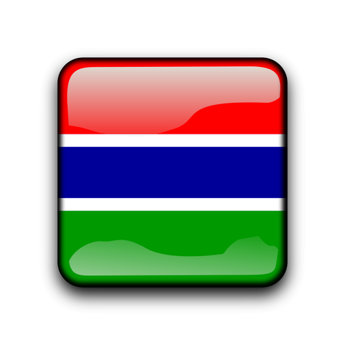 Gambia Country Flag Button Clipart