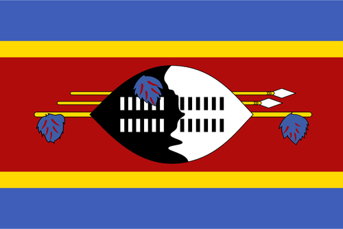 Kingdom Of Swaziland Flag Clipart
